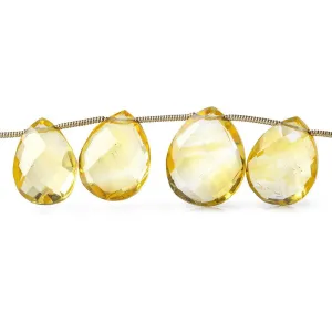 10x8-14x11mm Citrine Faceted Pears 7 inch 16 beads