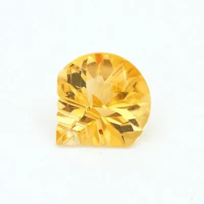 12x11mm Yellow Citrine Fantasy Trilobites