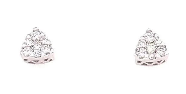 14 Karat White 0.60ct Diamond Stud Earrings