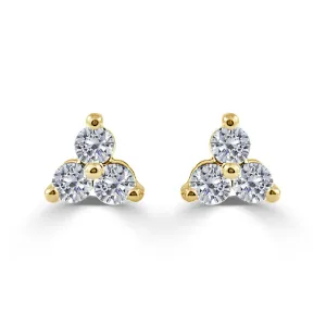 14k Gold & Diamond Stud Earrings - 0.50ct