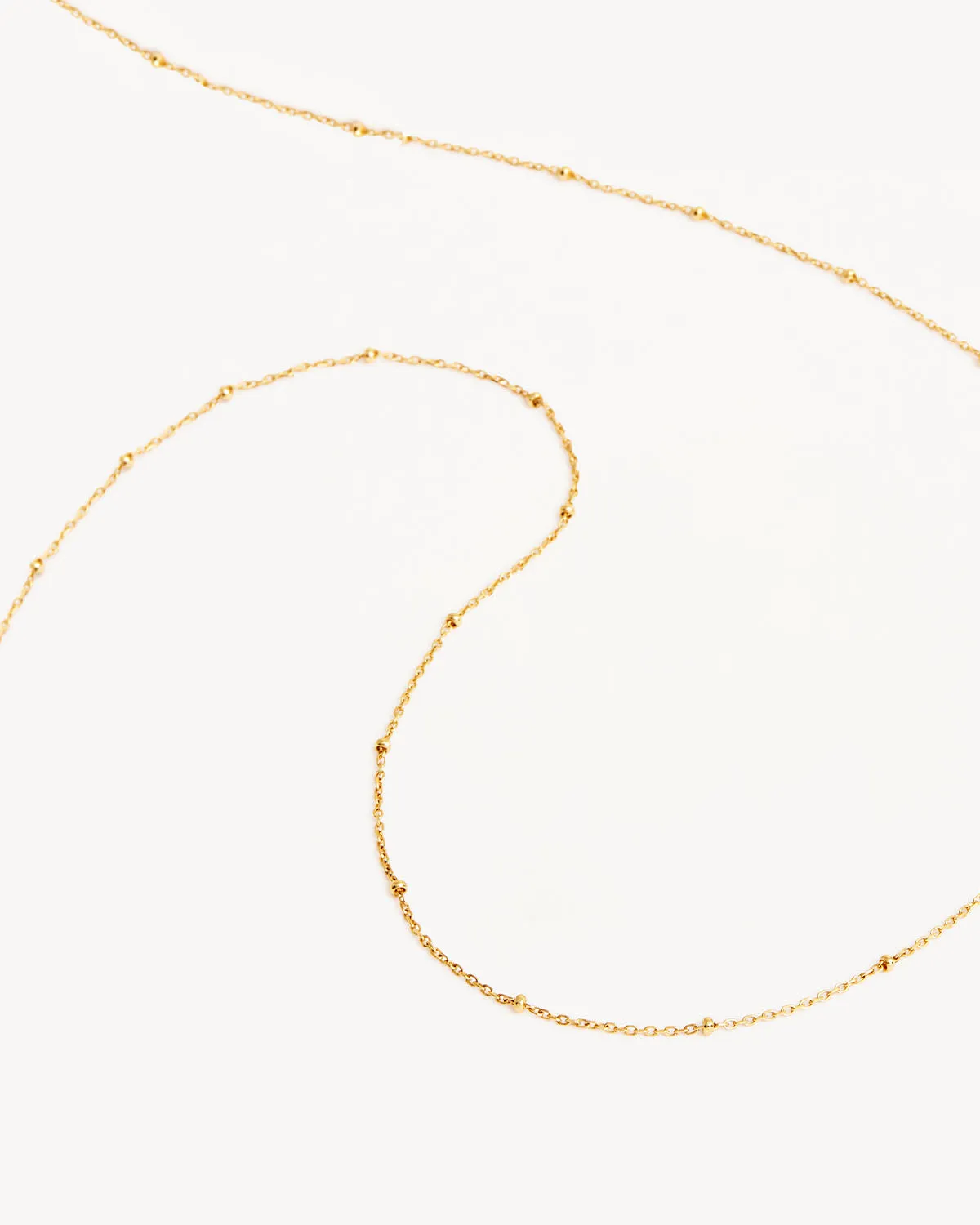 14k Solid Gold 21” Ball Chain Necklace