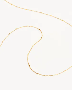 14k Solid Gold 21” Ball Chain Necklace