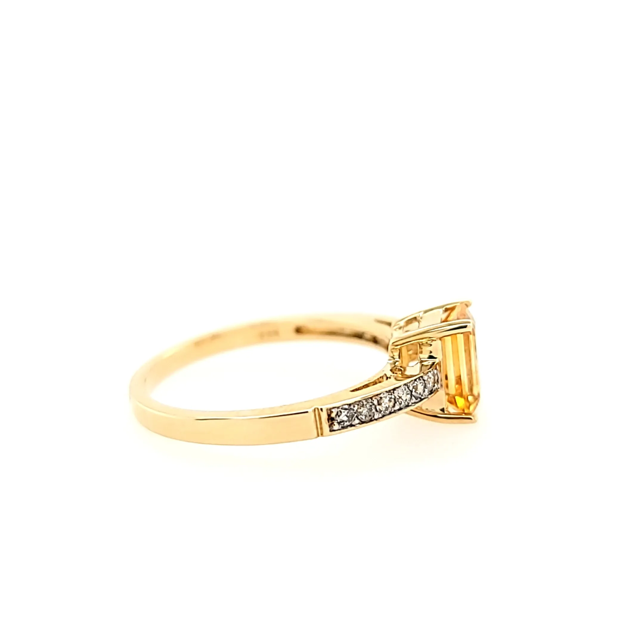 14k Yellow Gold Citrine Ring (I7504)