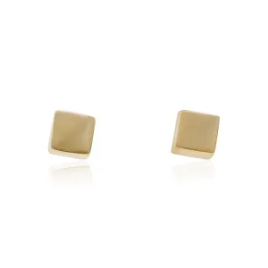 14K YELLOW GOLD CUBE EARRINGS