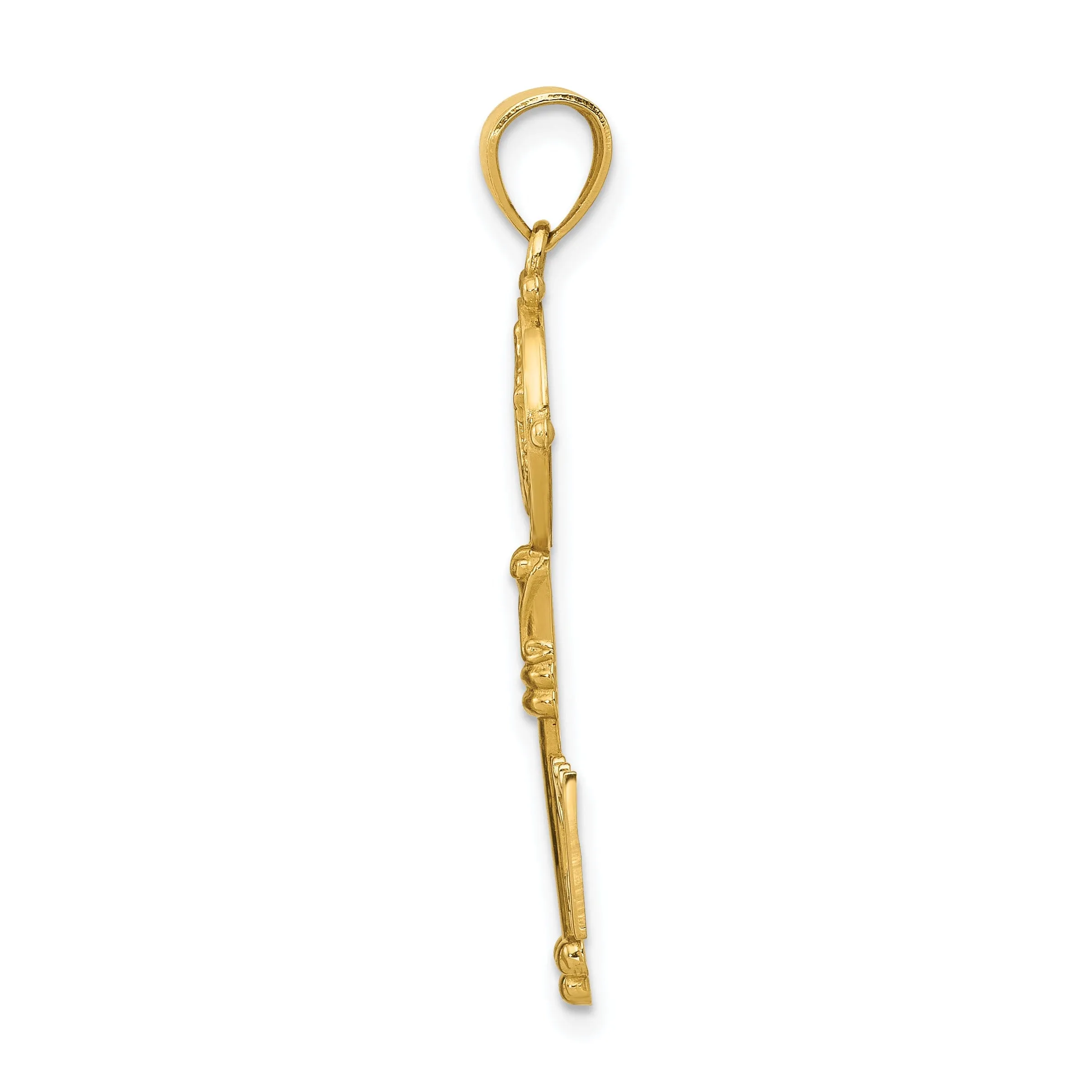 14k Yellow Gold San Benito Key Pendant