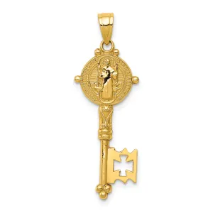 14k Yellow Gold San Benito Key Pendant