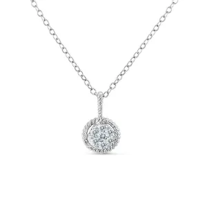 14KW ROUND DIAMOND PENDANT  (118P115614W14DI1)