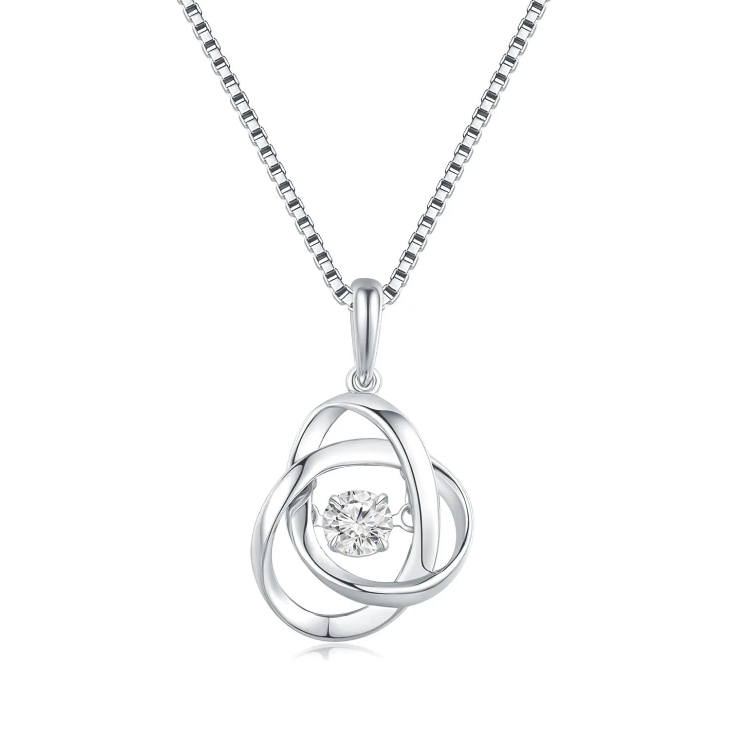 18K White Gold Diamond Pendant