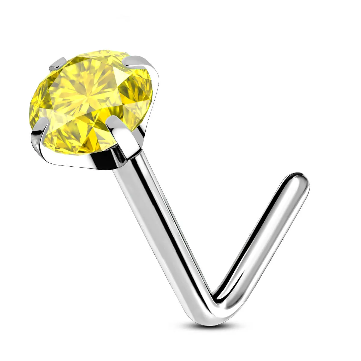 20G Titanium Vibrant CZ Nose Stud