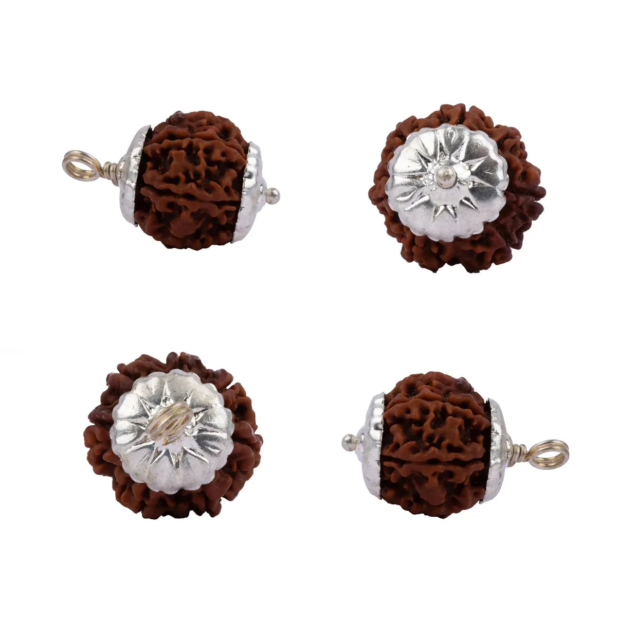 5 Face Rudraksha Pendant | White Cup Rudraksha Pendant/ Nepali Rudraksh Bead Locket for Men & Women