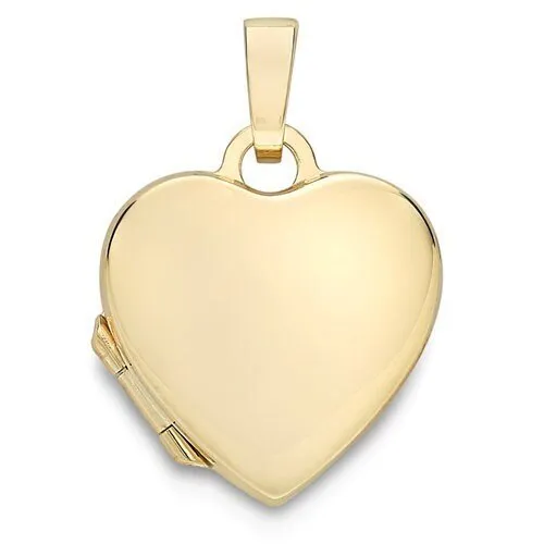 9ct Gold Heart Photo Locket, Treasure Memories, 15mm, 18" Chain, Gift box included