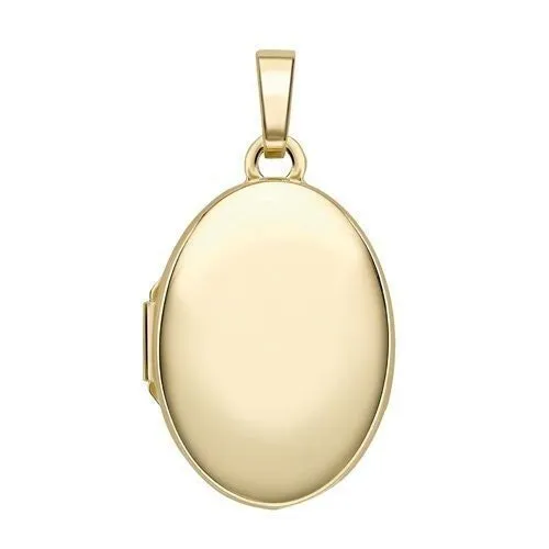 9ct Gold Polished Oval Locket Pendant, Sleek Shine, 18mm, 18" Chain, Gift box included