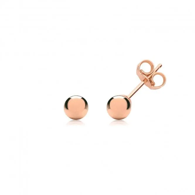 9ct Rose Gold 4mm Ball Stud Earrings ES202R