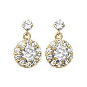 9ct Yellow Gold Zirconia Stud Earrings ES612