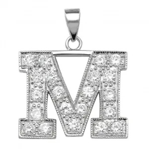 Acotis Silver Pendant Zirconia Set Initial G6126/M