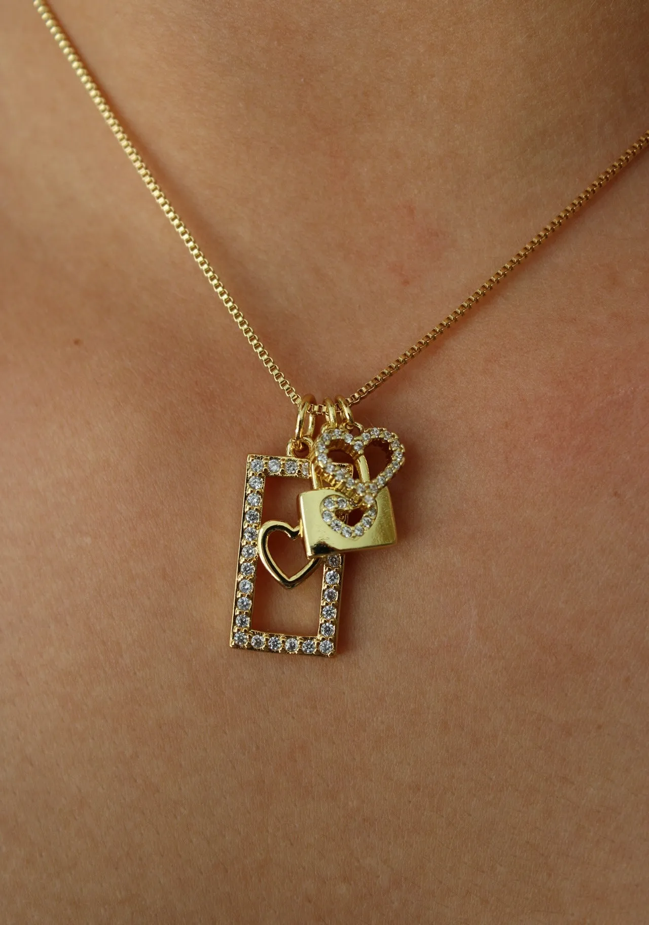 Adore Me Three Charm Necklace