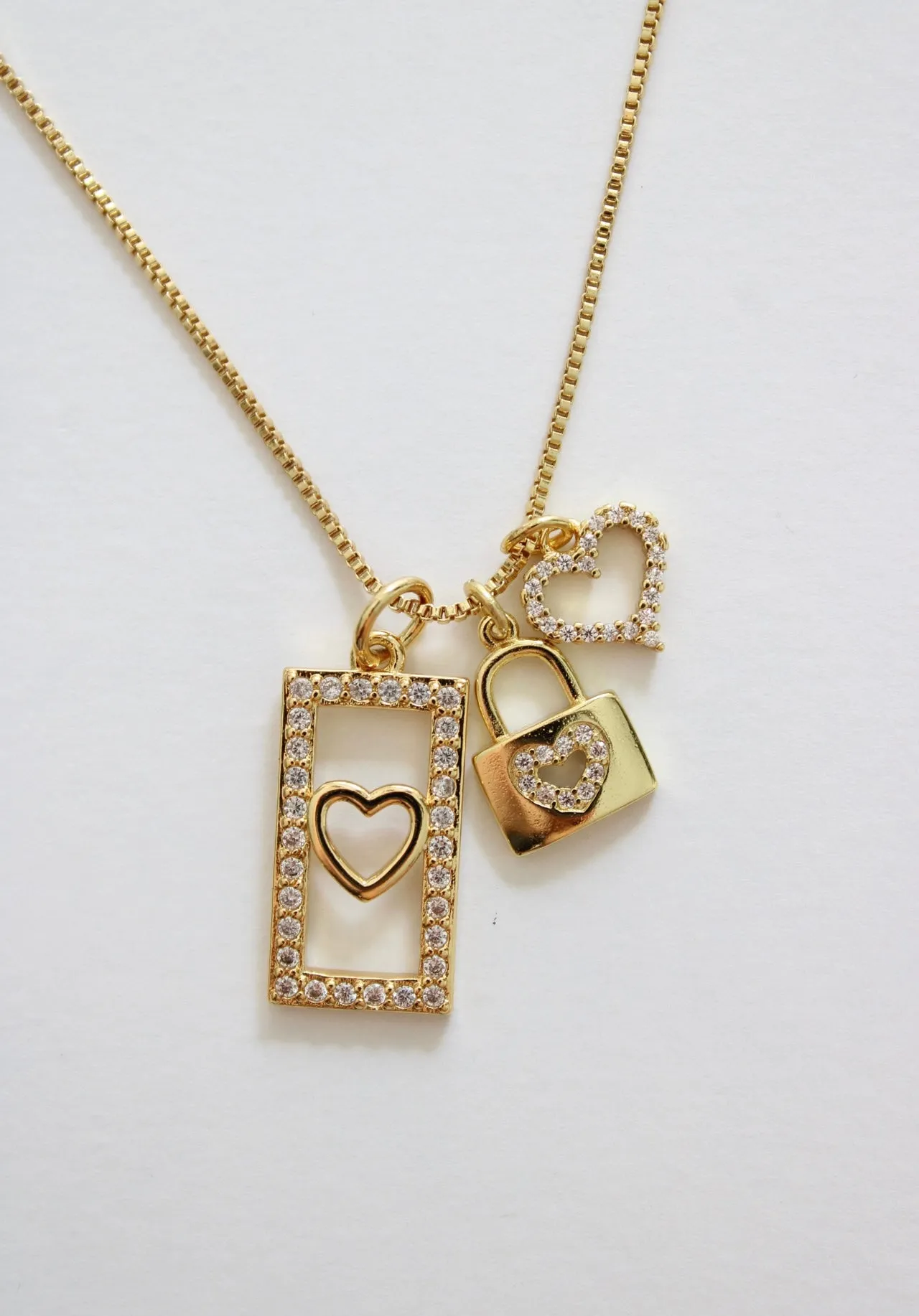 Adore Me Three Charm Necklace