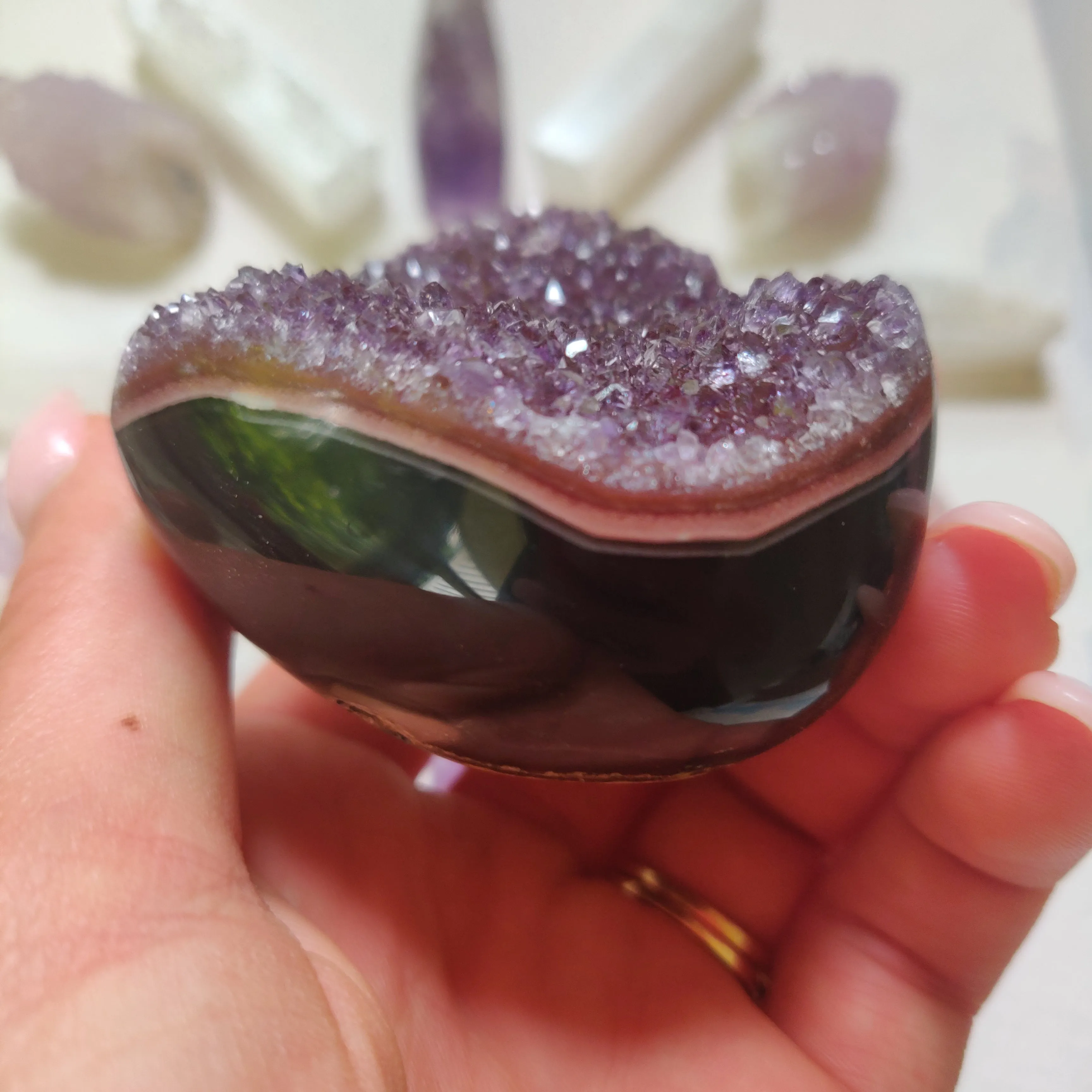 Amethyst Geode & Agate Heart (#27)