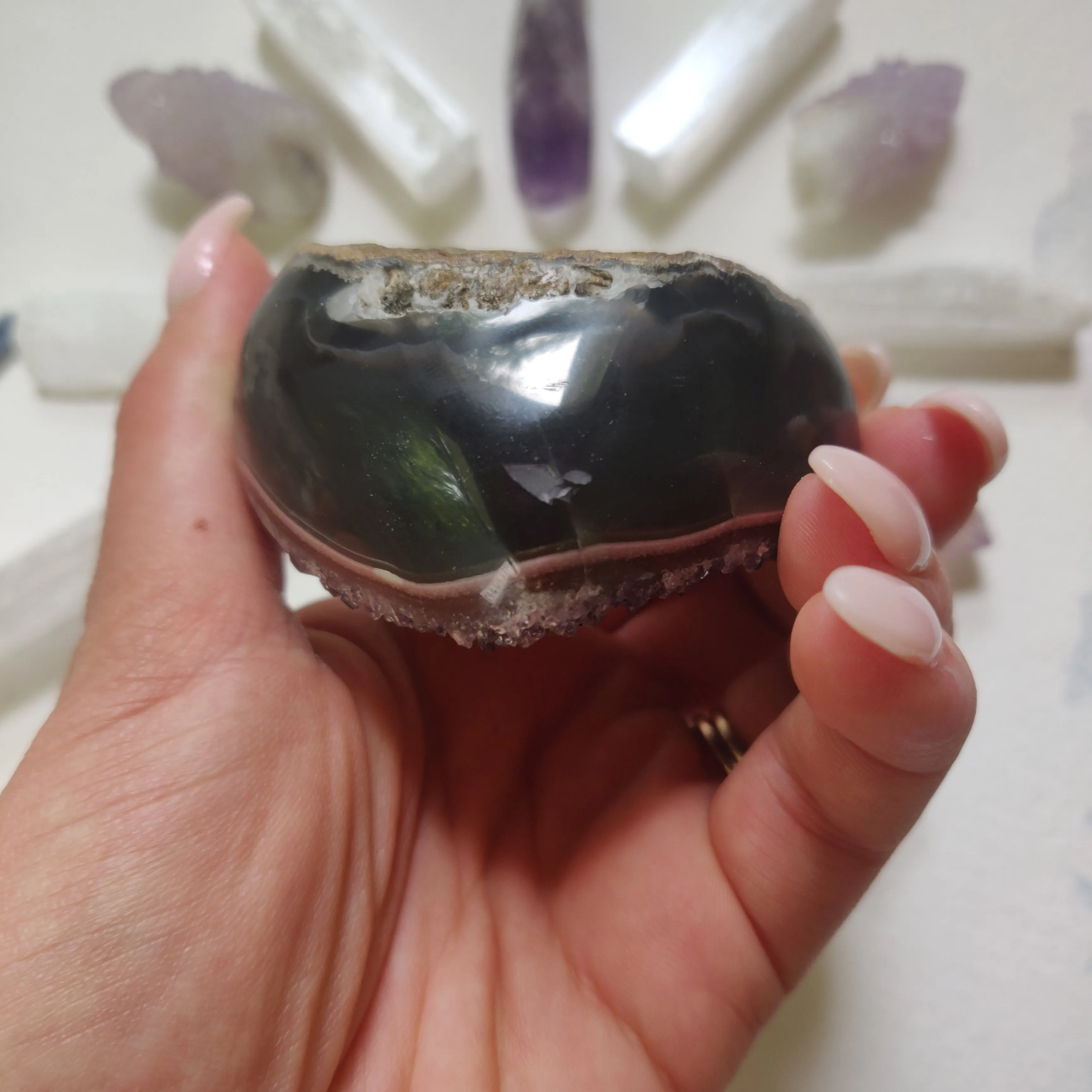 Amethyst Geode & Agate Heart (#27)