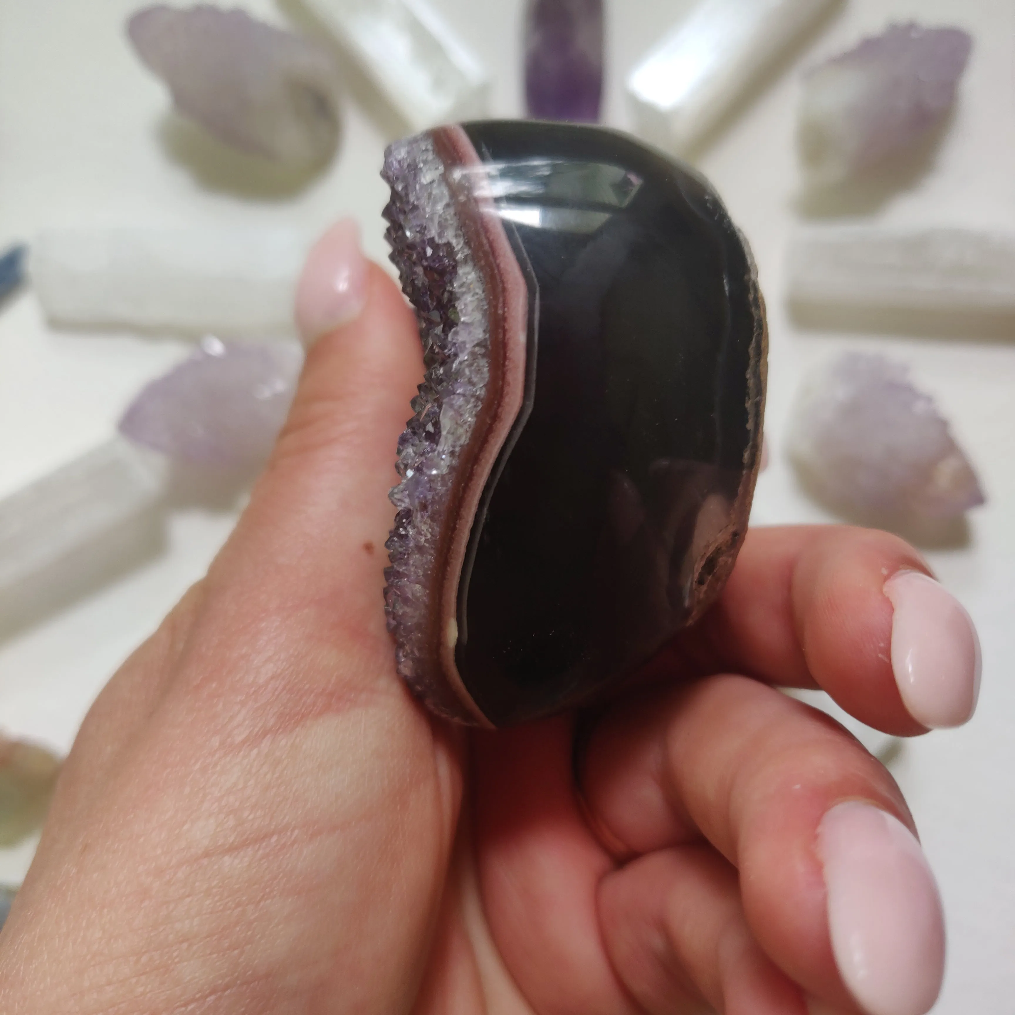 Amethyst Geode & Agate Heart (#27)