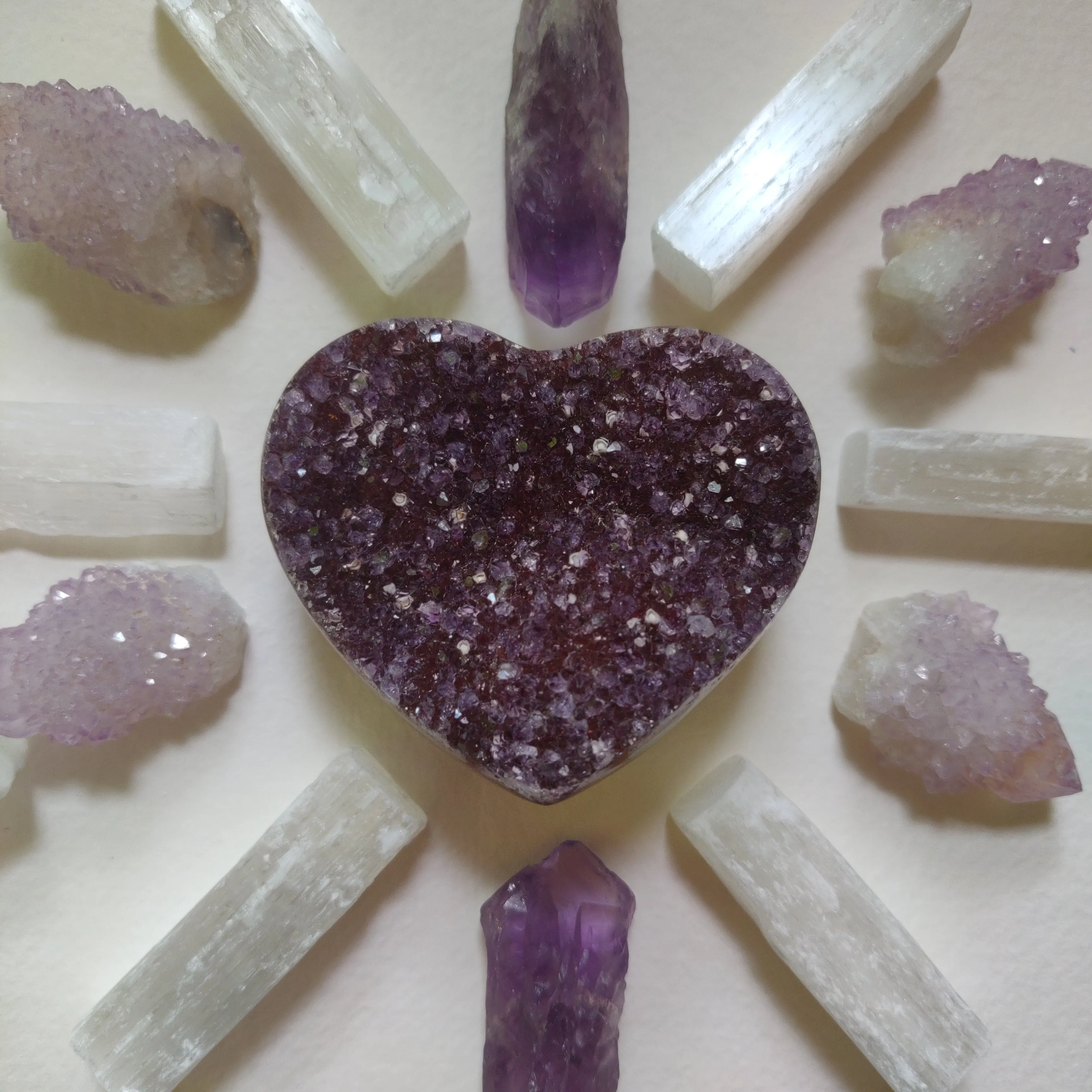 Amethyst Geode & Agate Heart (#27)