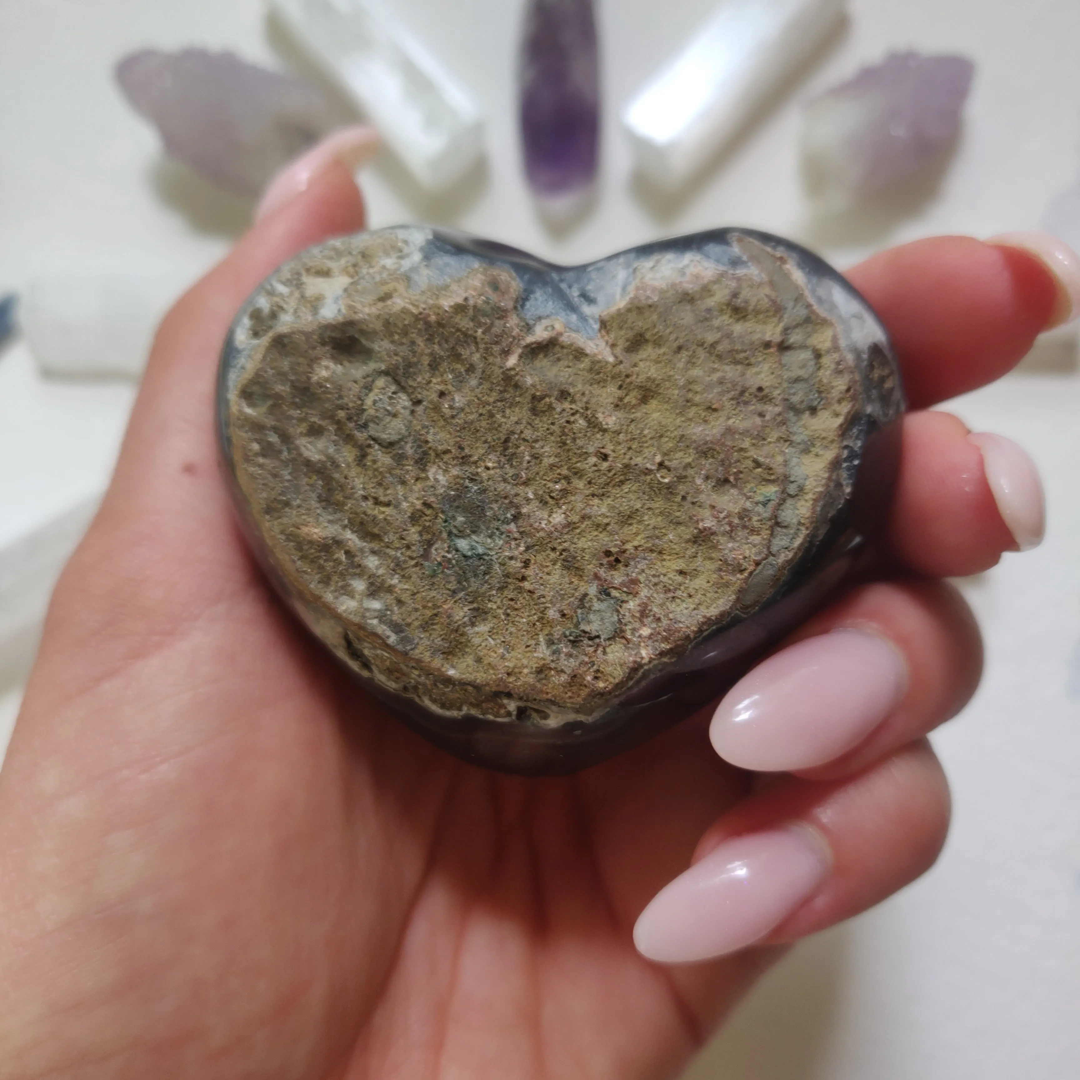 Amethyst Geode & Agate Heart (#27)