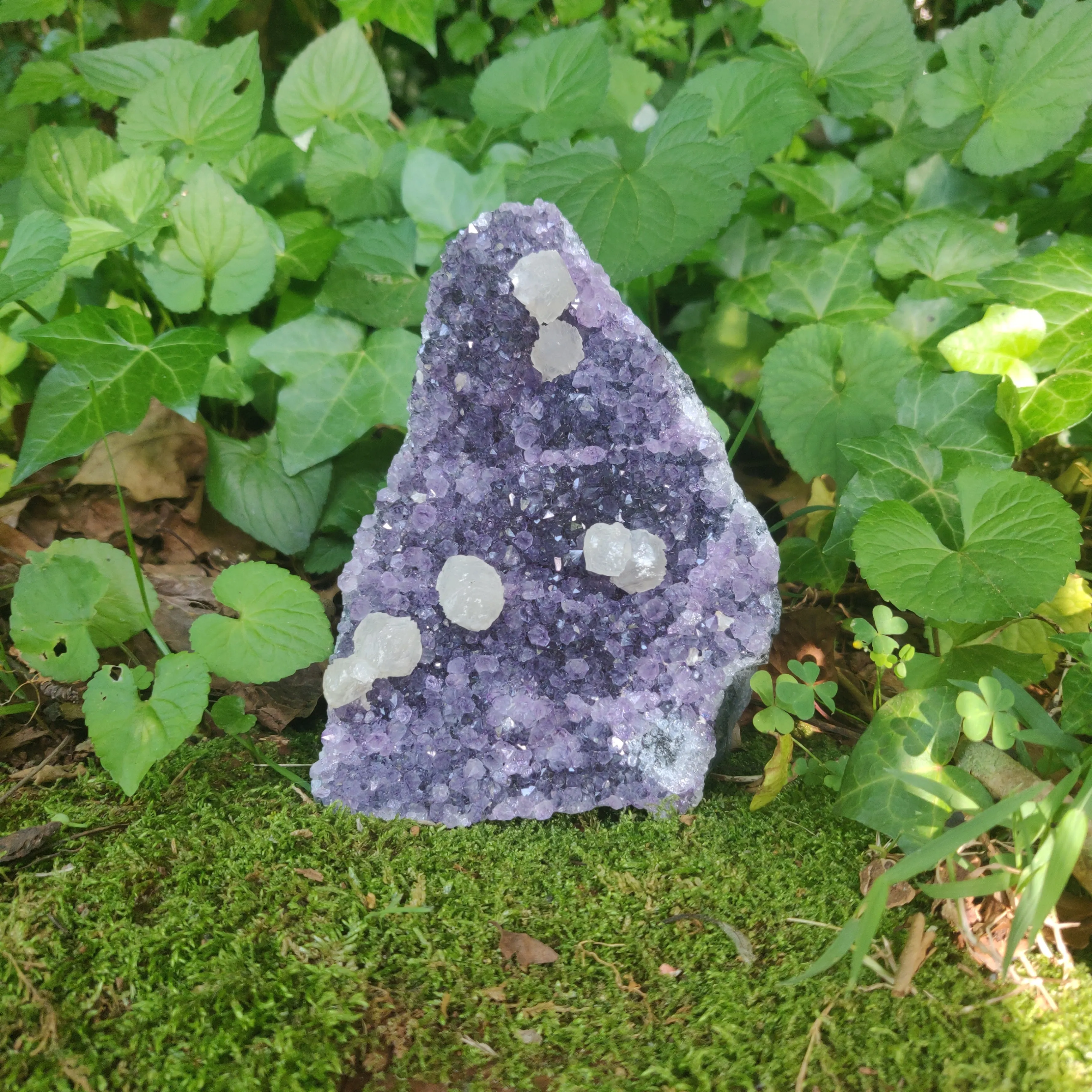 Amethyst Geode Free Form with Calcite inclusions (#4)