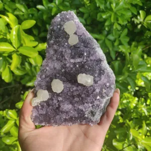 Amethyst Geode Free Form with Calcite inclusions (#4)