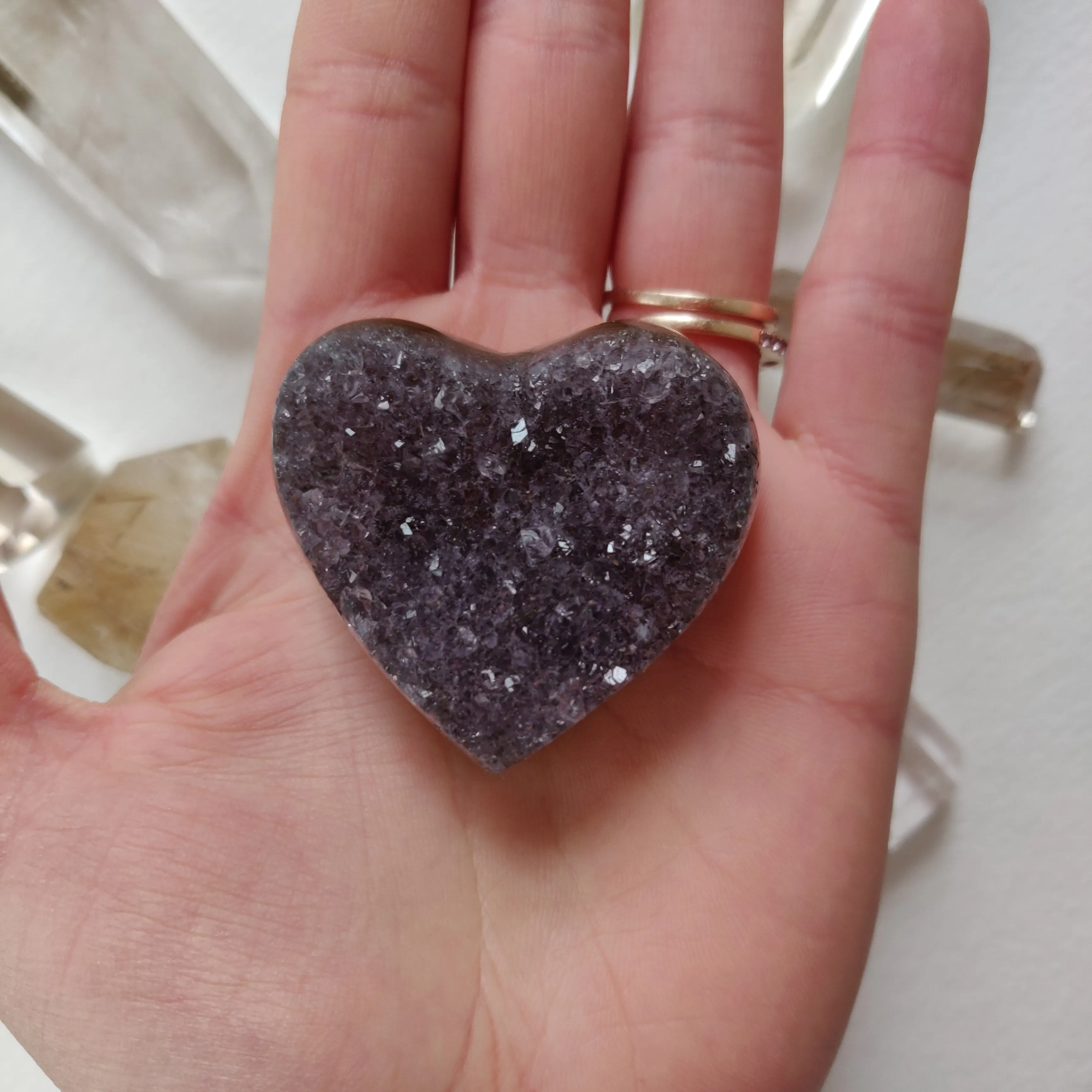 Amethyst Geode Heart (#4A)