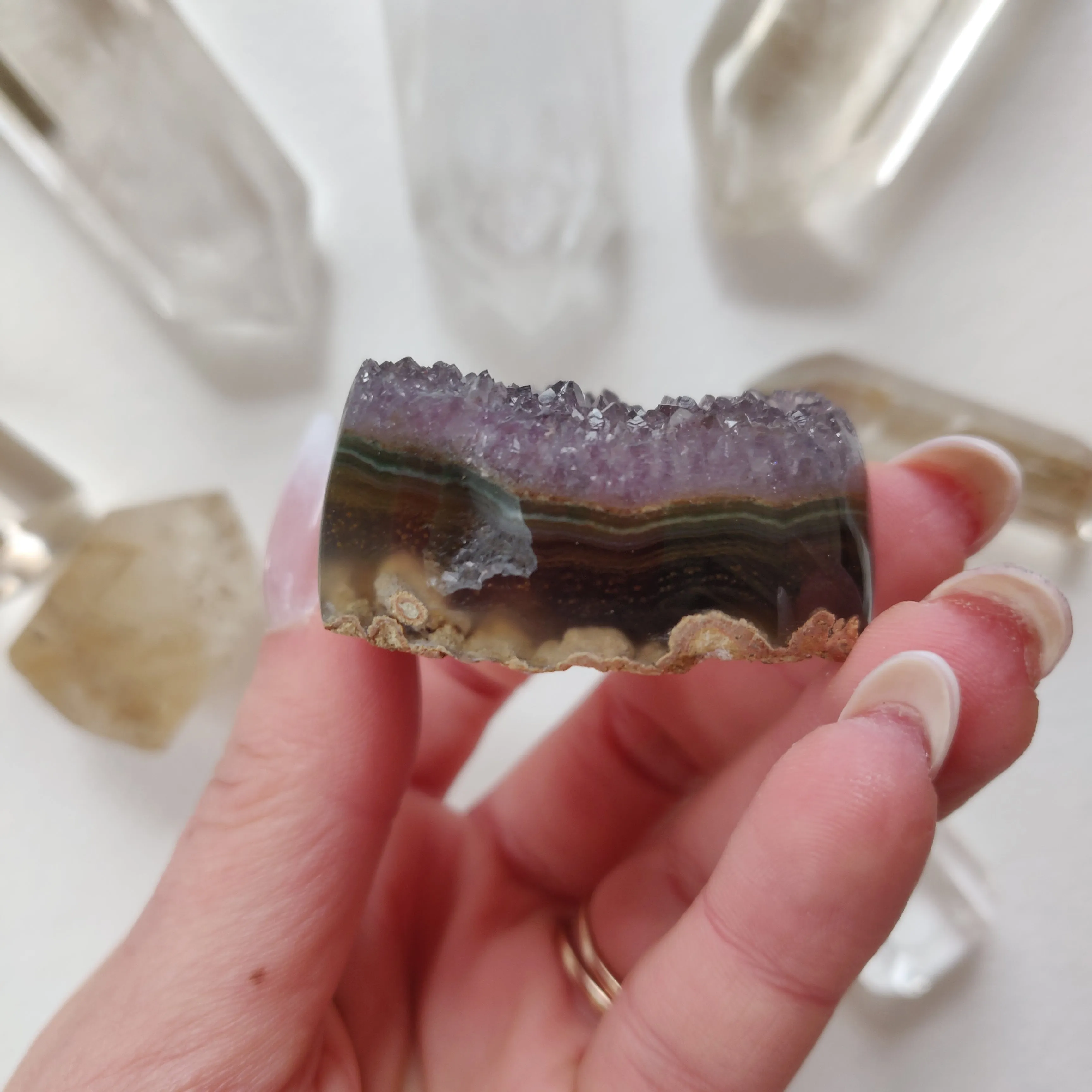 Amethyst Geode Heart (#4A)