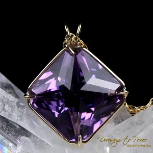 Amethyst Magician Stone Pendant 14k Gold