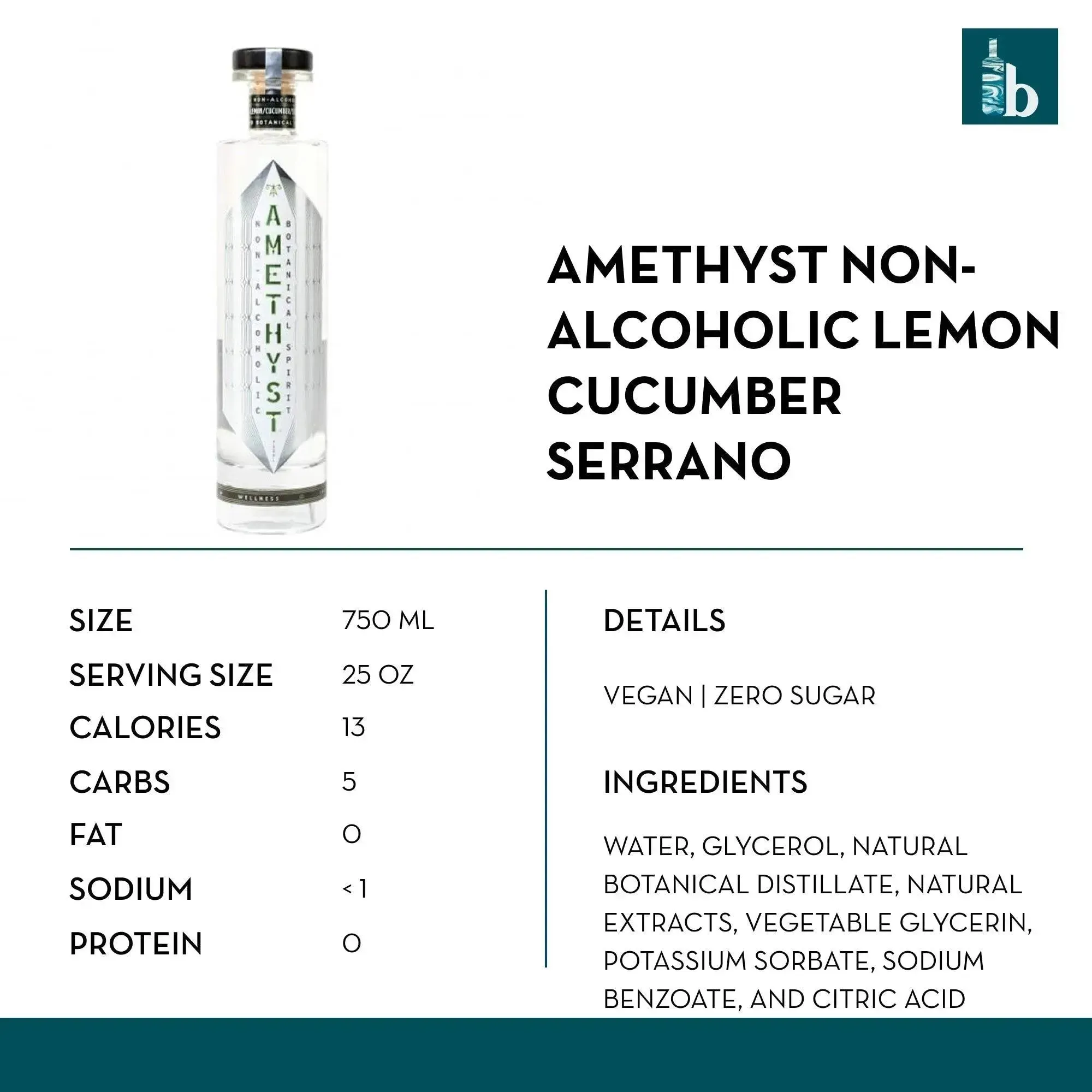 Amethyst Non-Alcoholic Lemon Cucumber Serrano