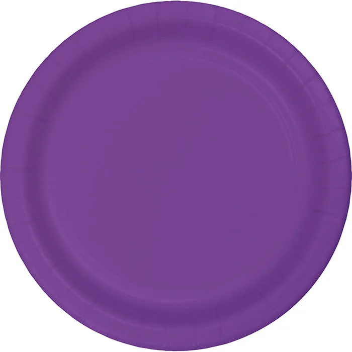 Amethyst Purple Paper Dessert Plates (24/Pkg)