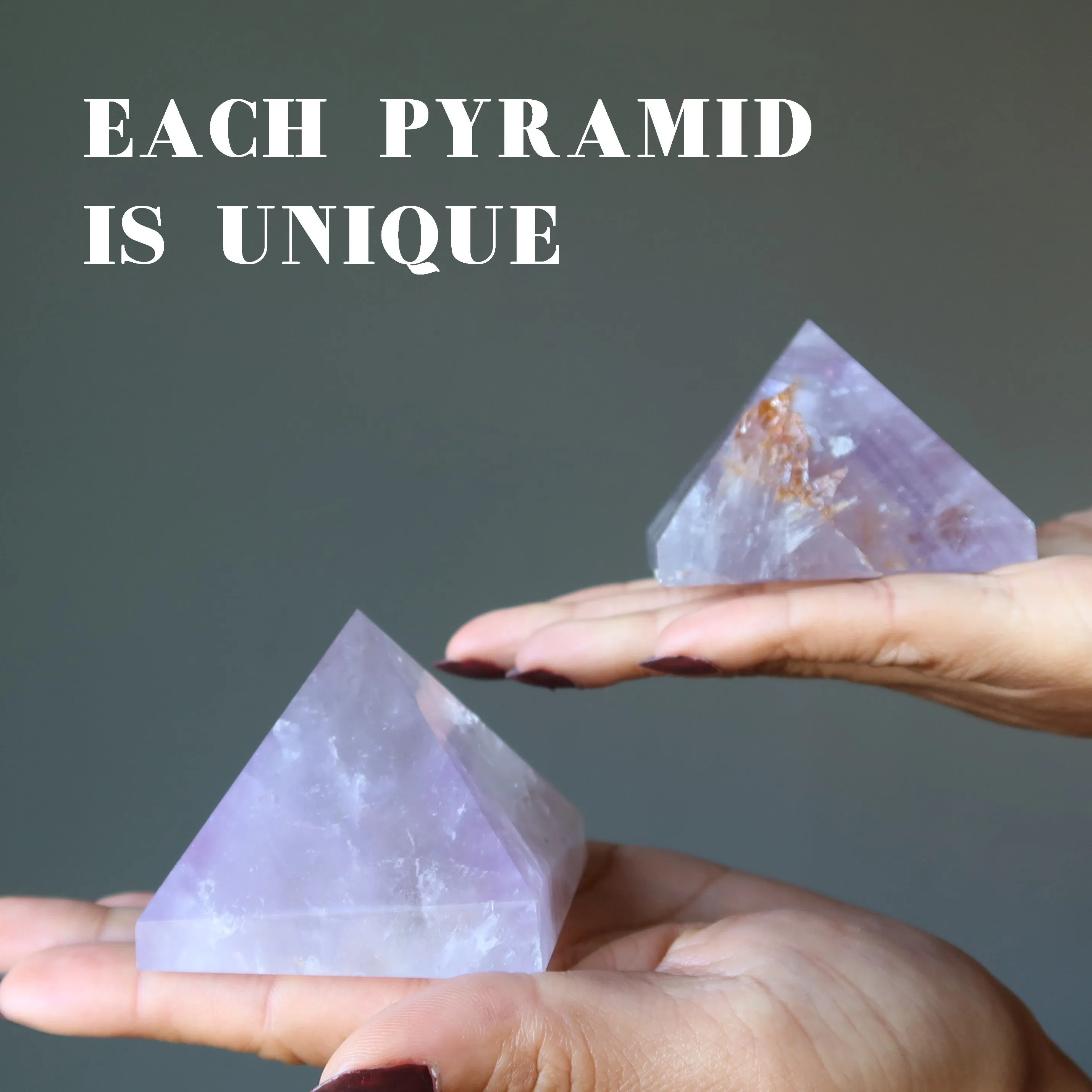 Amethyst Pyramid Blissful Sleep Clear Purple Crystal