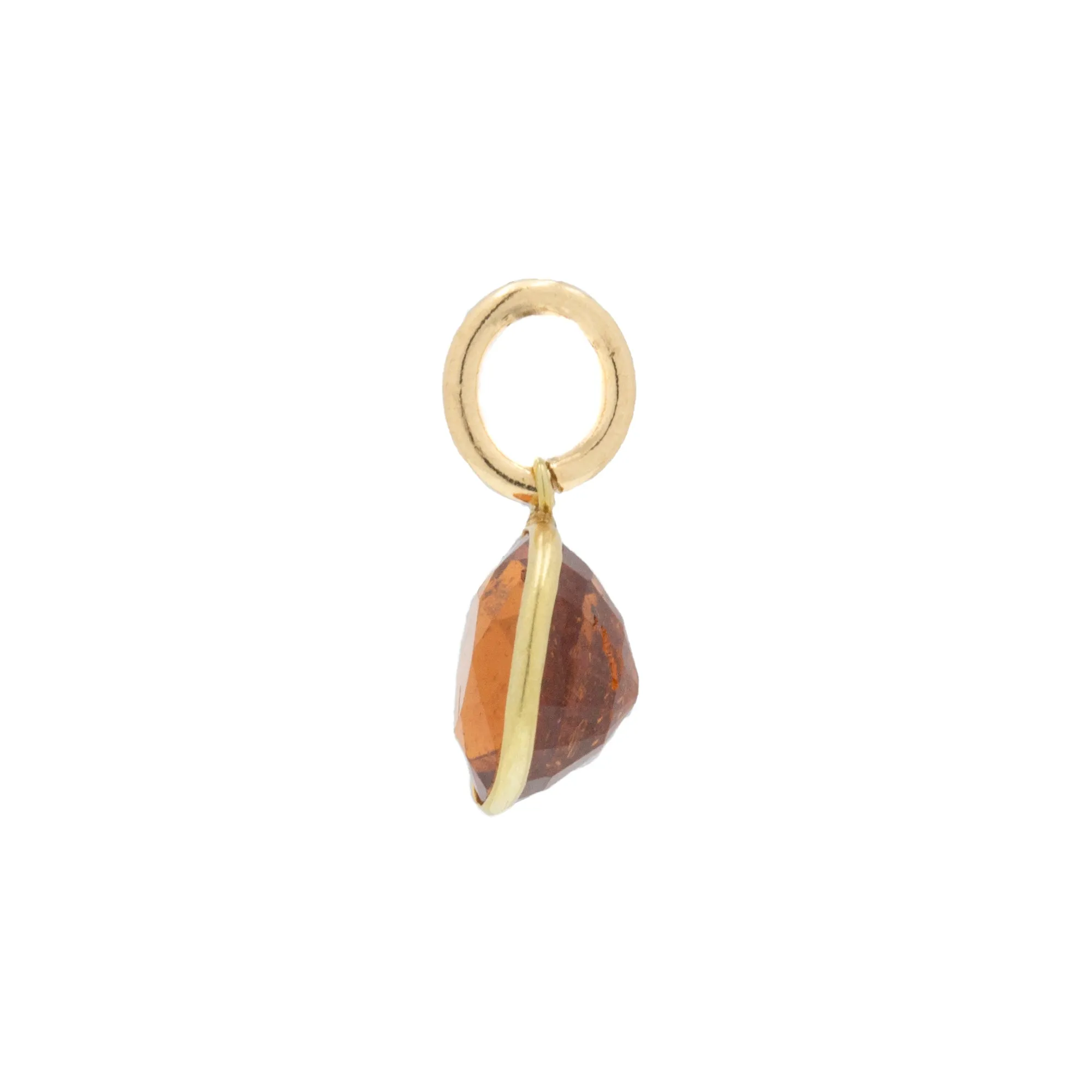 Antique 18ct Gold Madeira Citrine Bezel-Set Charm, 1.00ct