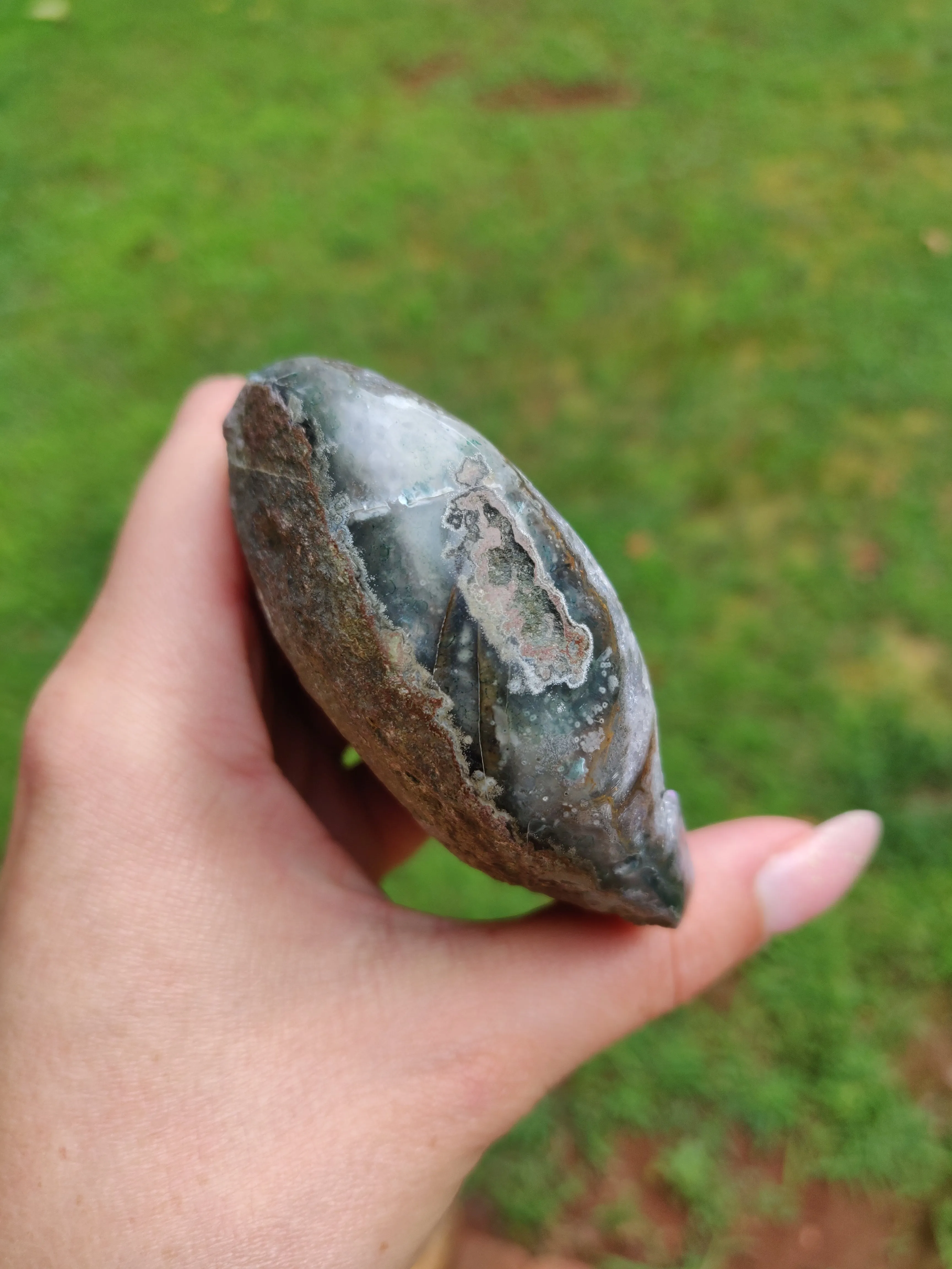 Black Amethyst Geode Heart (#M1)