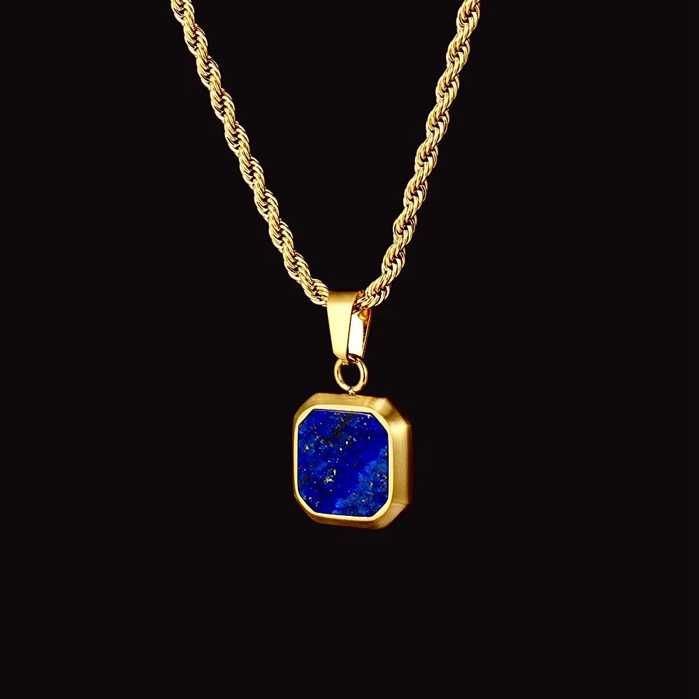 Blue & Gold Lapis Lazuli Pendant