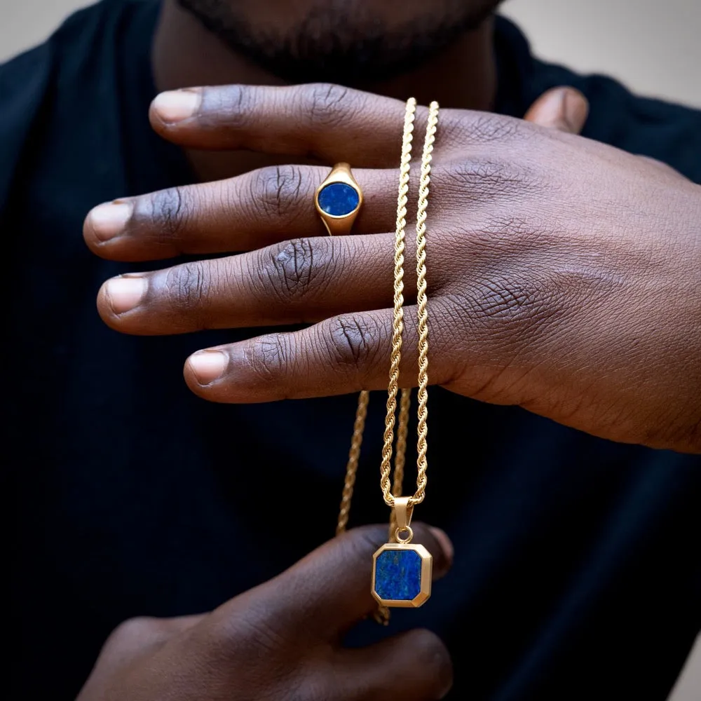 Blue & Gold Lapis Lazuli Pendant