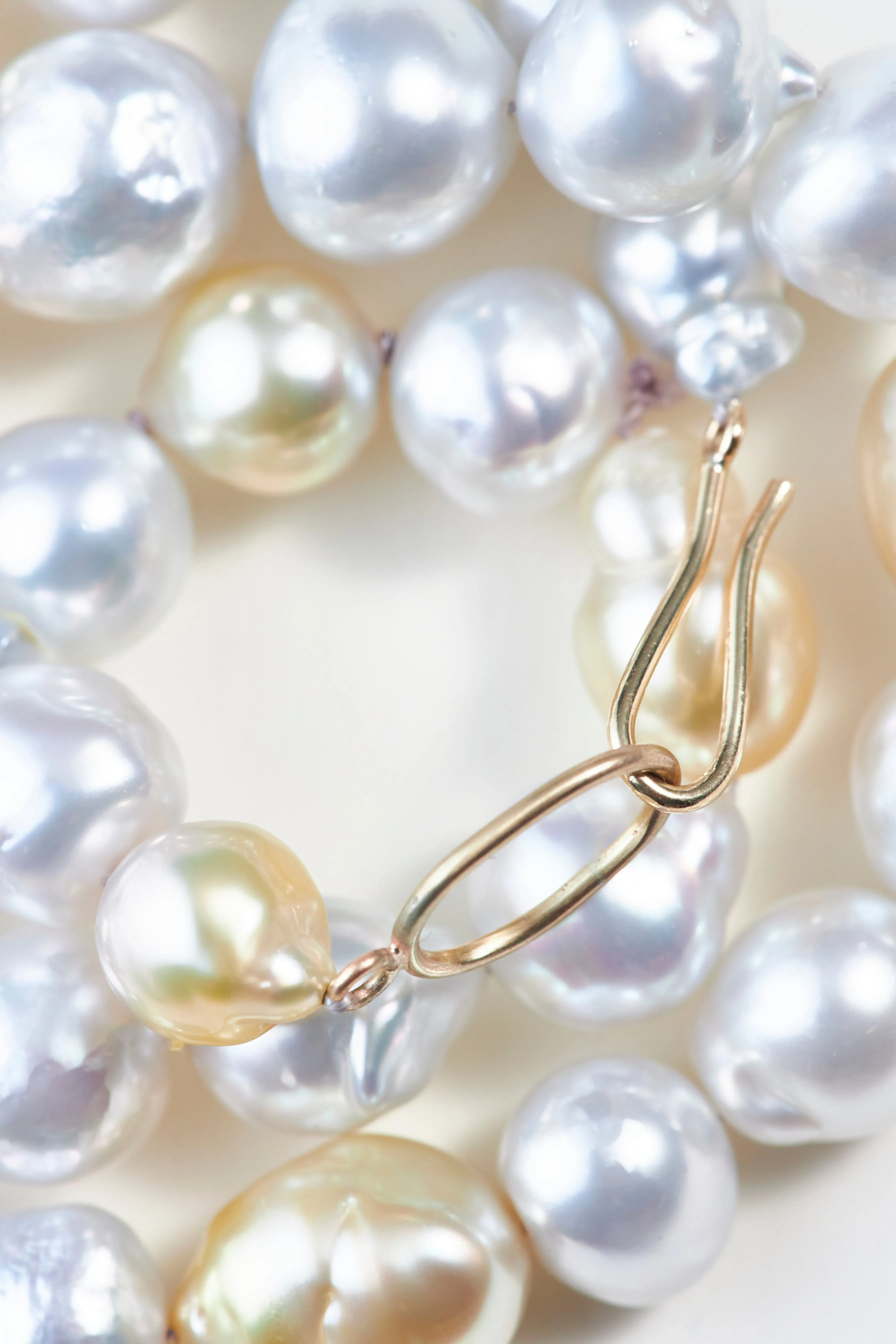 Blue and gold South Sea pearl Necklace