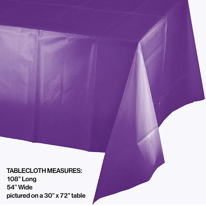 Bulk Amethyst Purple Plastic Table Cover (12 per Case)