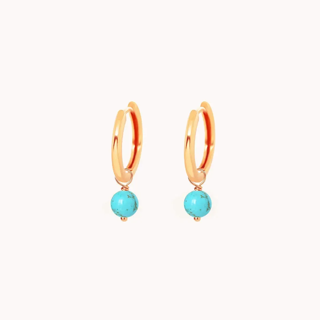 Carter Turquoise Hoops - Stone of Adventure