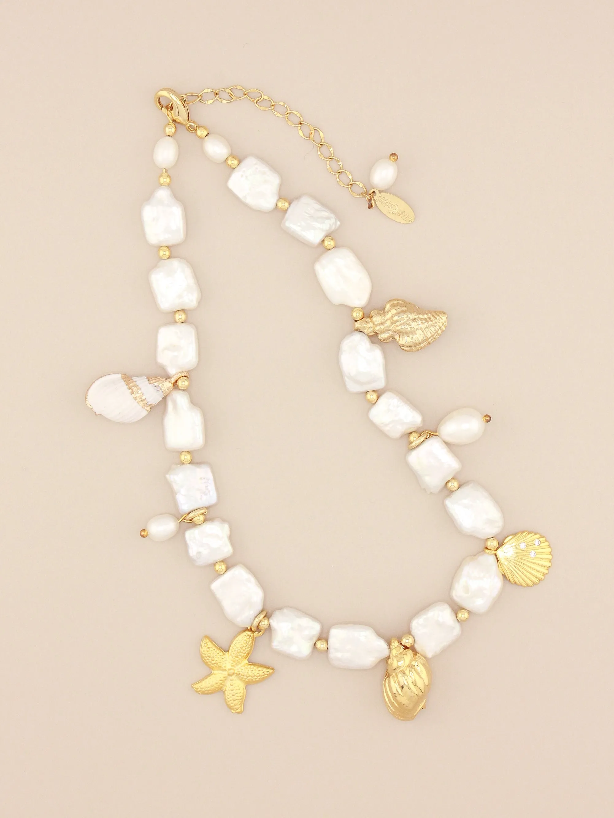 Charm Pearl Necklace