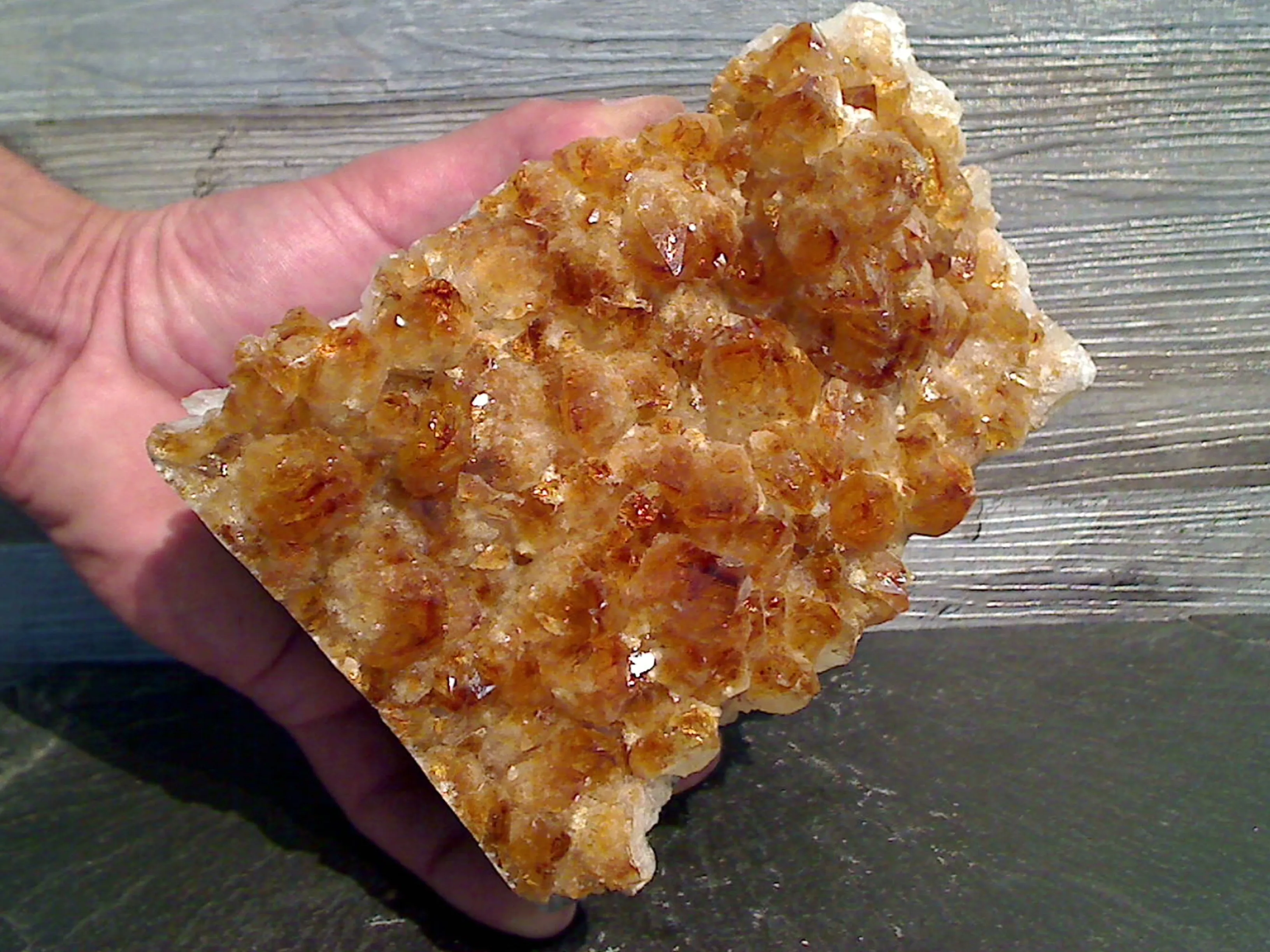 Citrine 6.25"H x 4.25"W x 3.5"D Cut Base Specimen