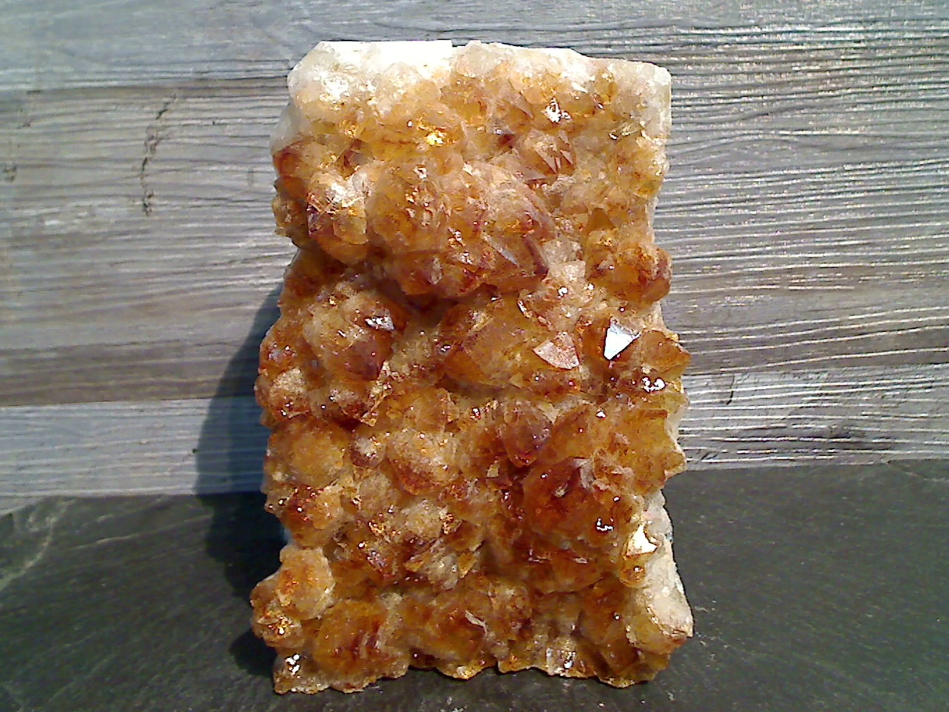 Citrine 6.25"H x 4.25"W x 3.5"D Cut Base Specimen