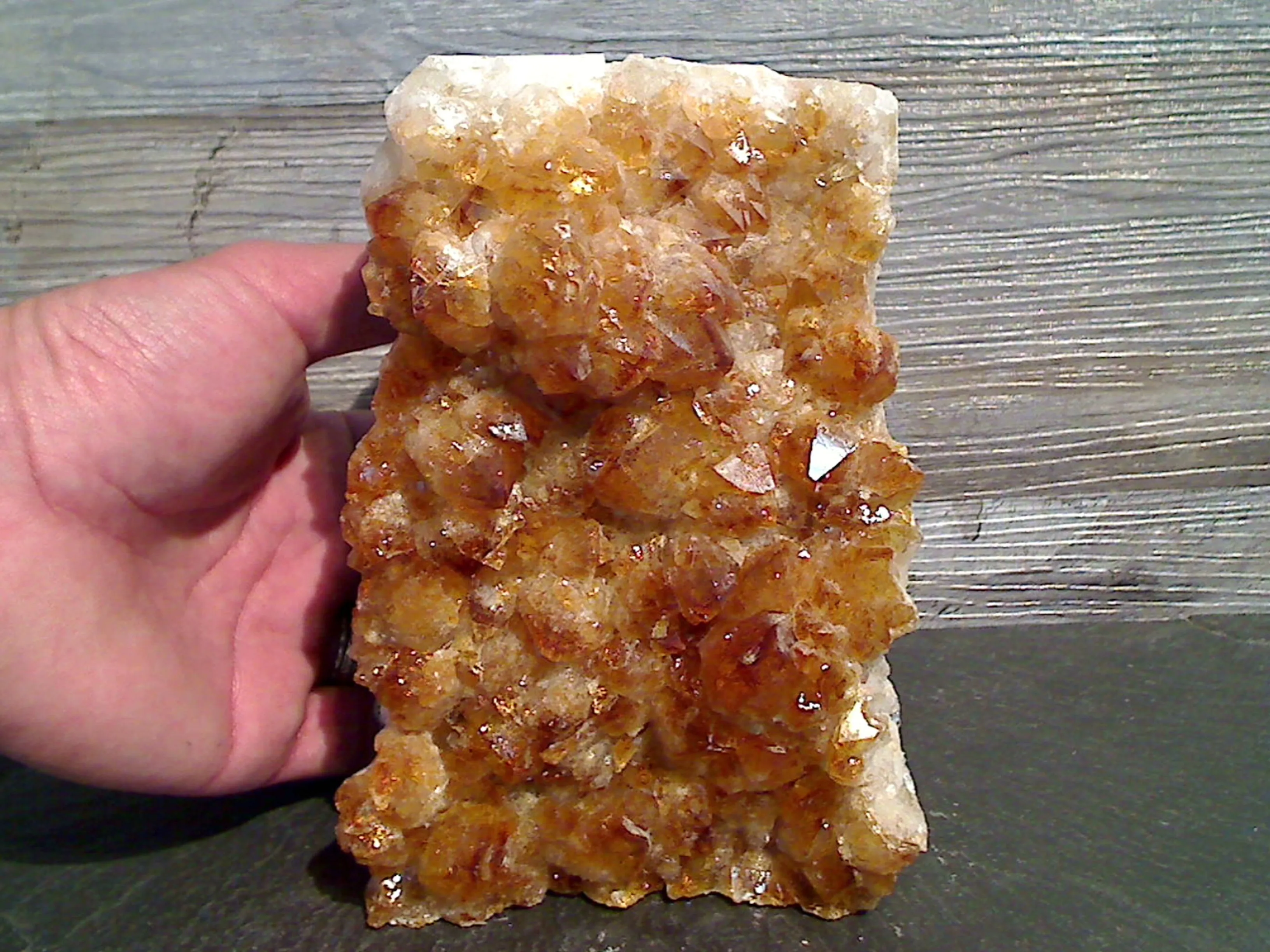 Citrine 6.25"H x 4.25"W x 3.5"D Cut Base Specimen