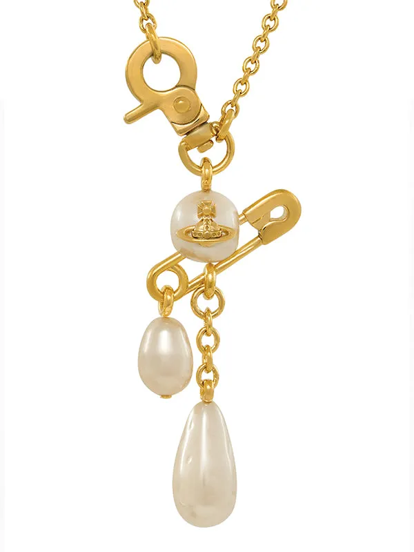 Claude Small Necklace - Gold/Creamrose Pearl