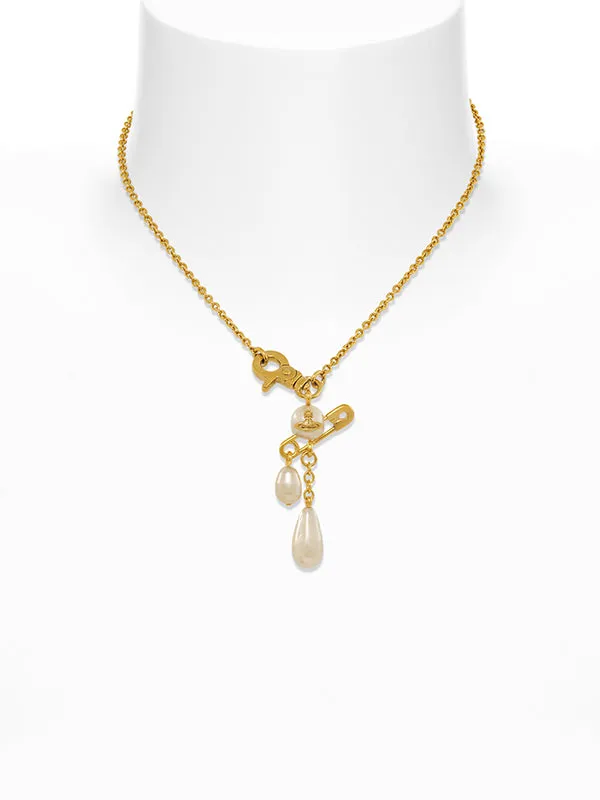 Claude Small Necklace - Gold/Creamrose Pearl