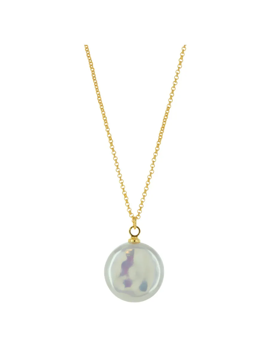 Coin Pearl Pendant Necklace