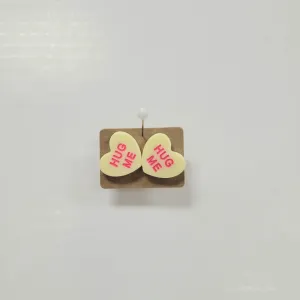 Conversation Heart Stud Earrings