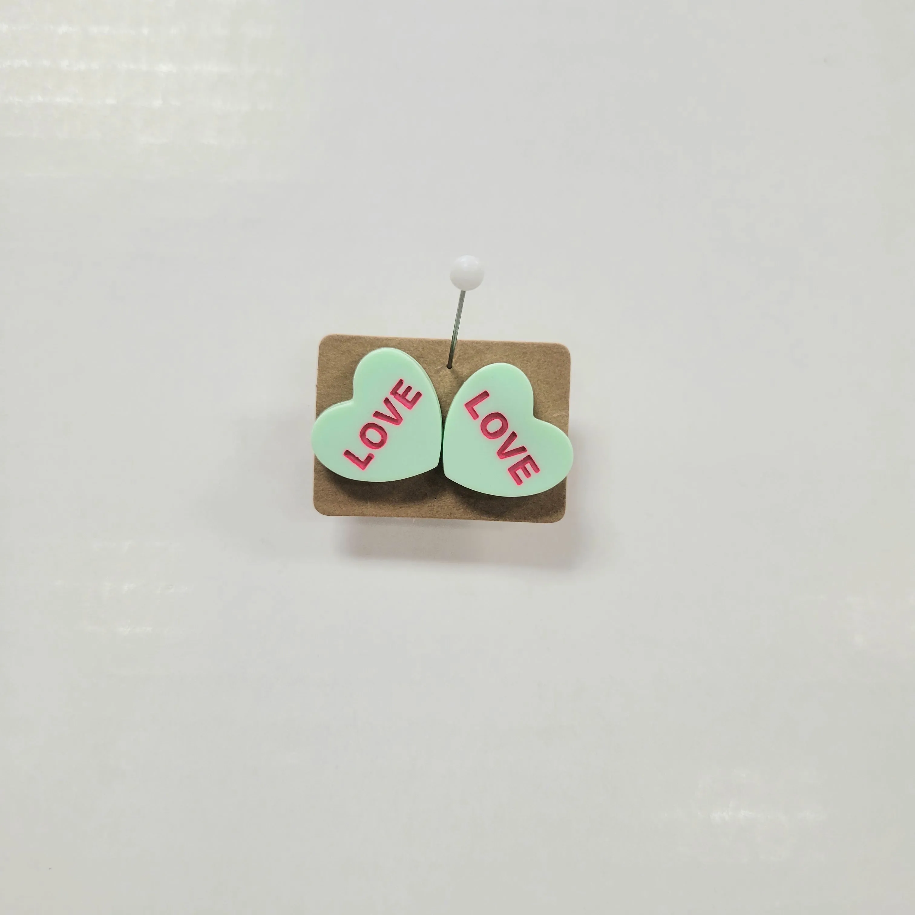 Conversation Heart Stud Earrings